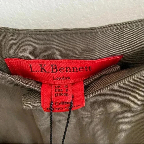 New L.K. BENNETT Melodie Charcoal Gray Straight Leg Dress Pants Size 8 $195 - Picture 3 of 8